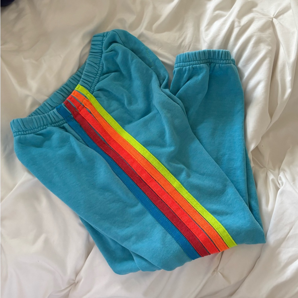 Aviator nation blue striped sweatpants!